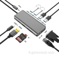 Station d'amarrage USB de Type-C 11 en 1